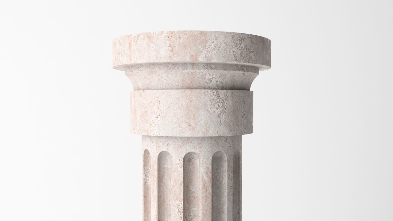 Antique Column Pack - 6 Pieces 3D Model Collection_9