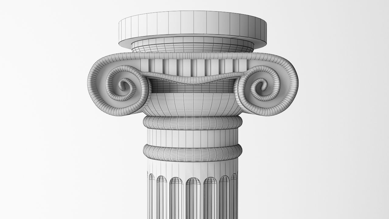 Antique Column Pack - 6 Pieces 3D Model Collection_6