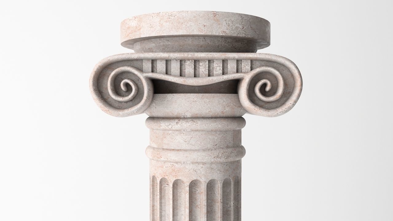 Antique Column Pack - 6 Pieces 3D Model Collection_5