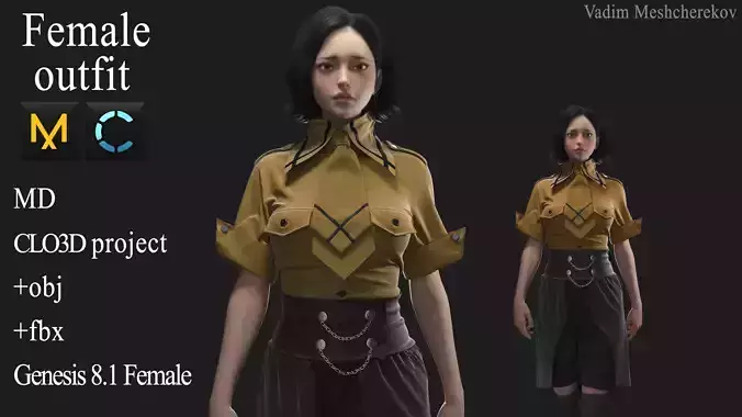 Female Outfit  3D model