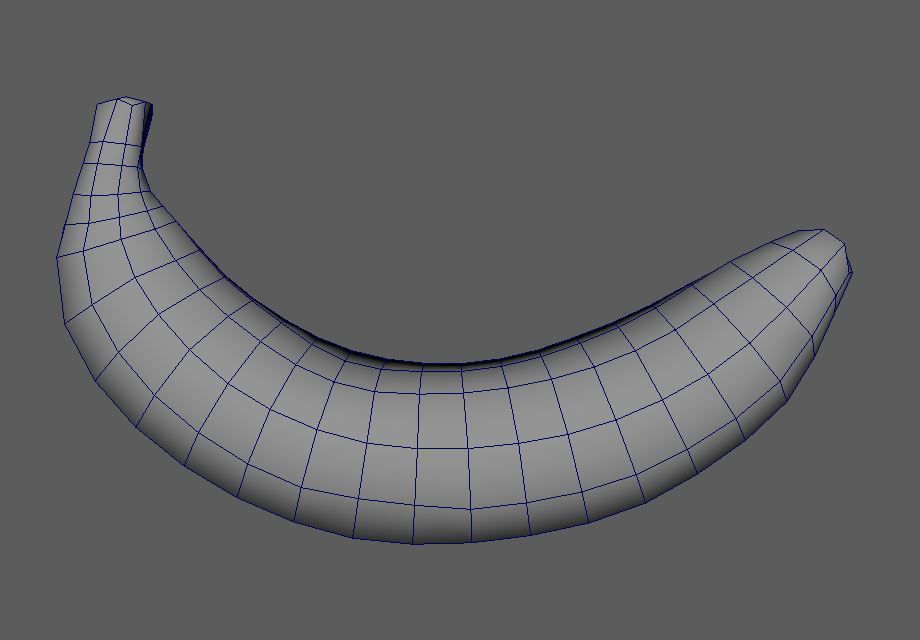 Banana Low-poly 3D model_2