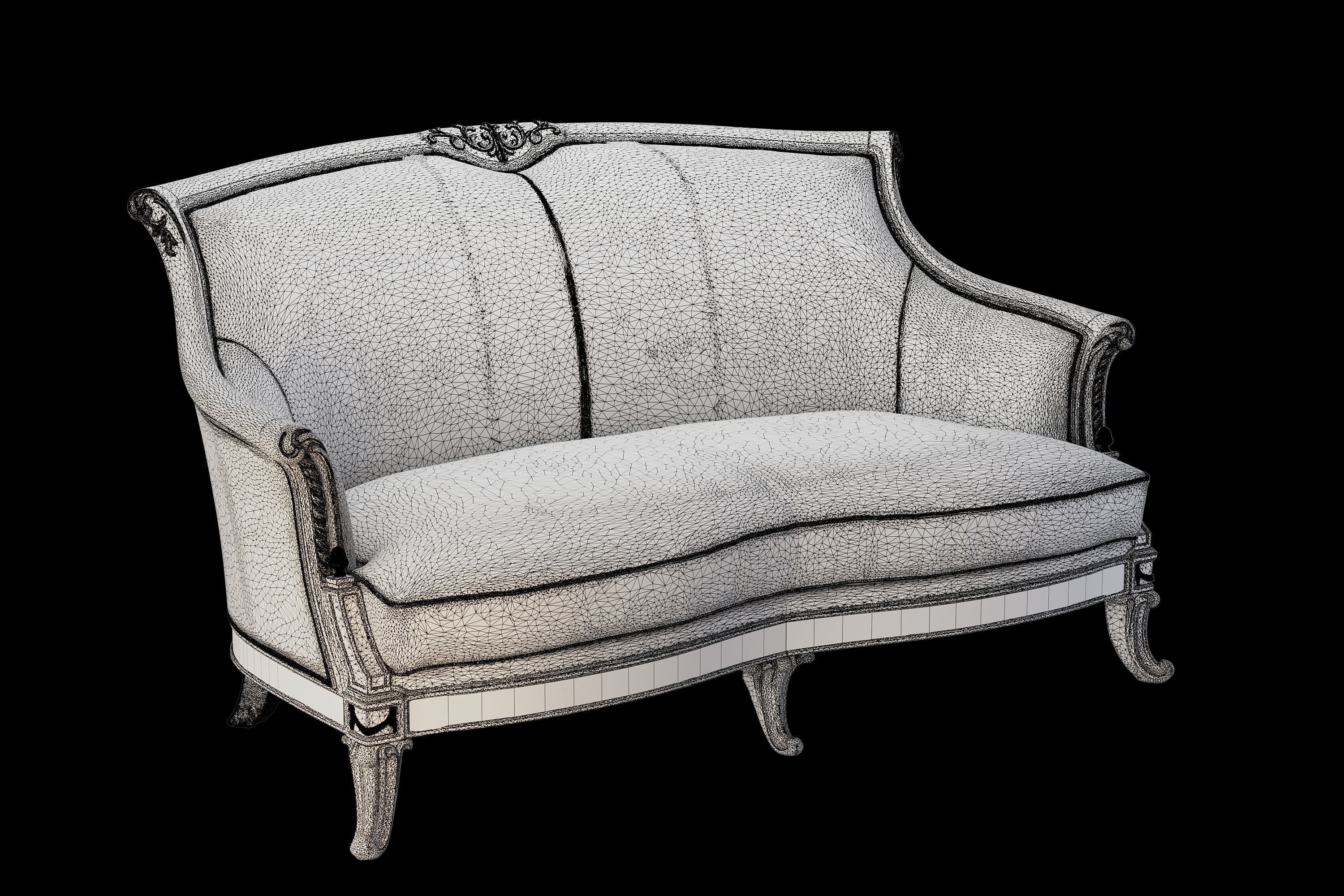 Leather sofa 2 3D model_4