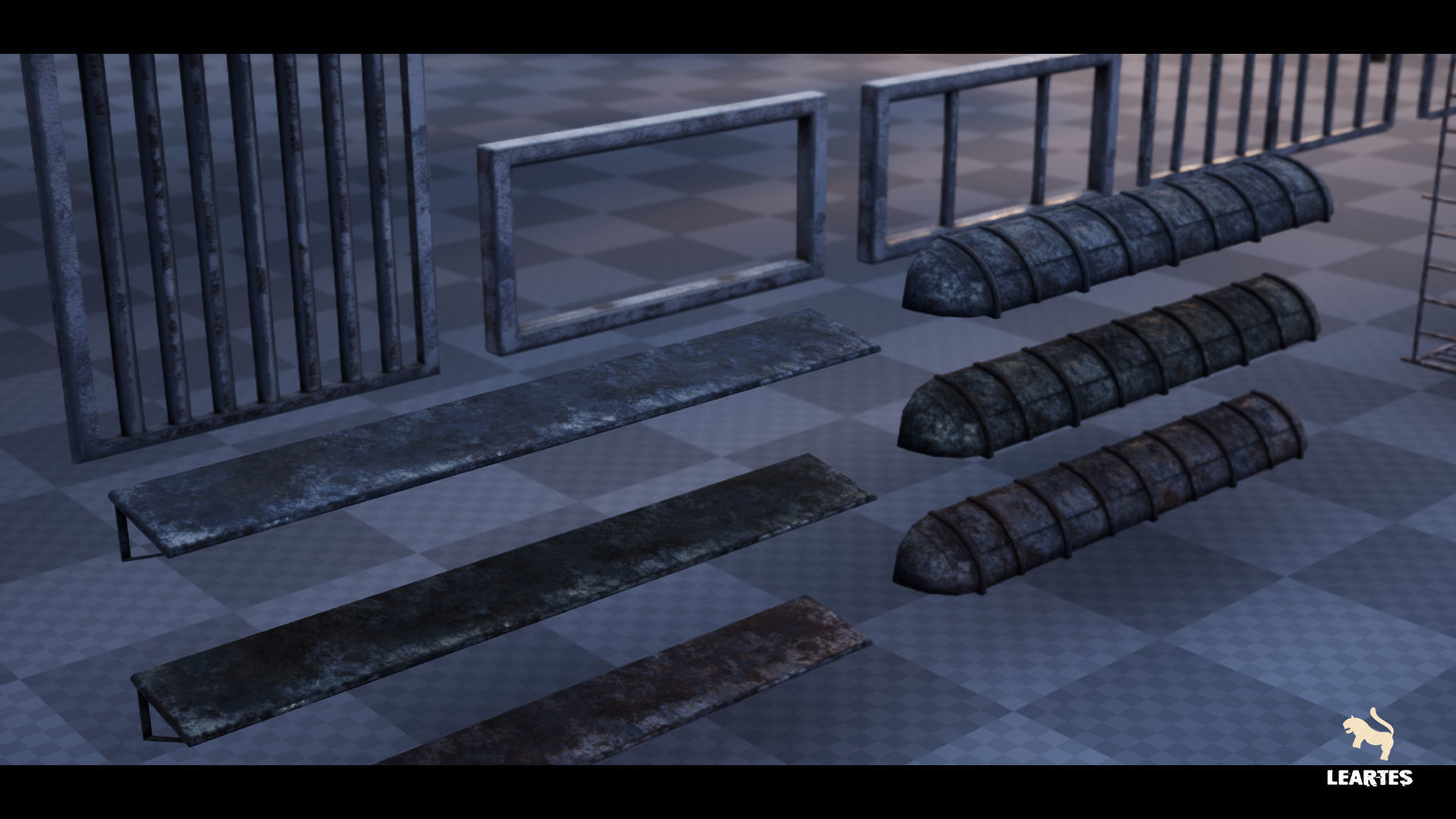 Future Slums Abandoned Post-Apocalyptic District Low-poly 3D model_9