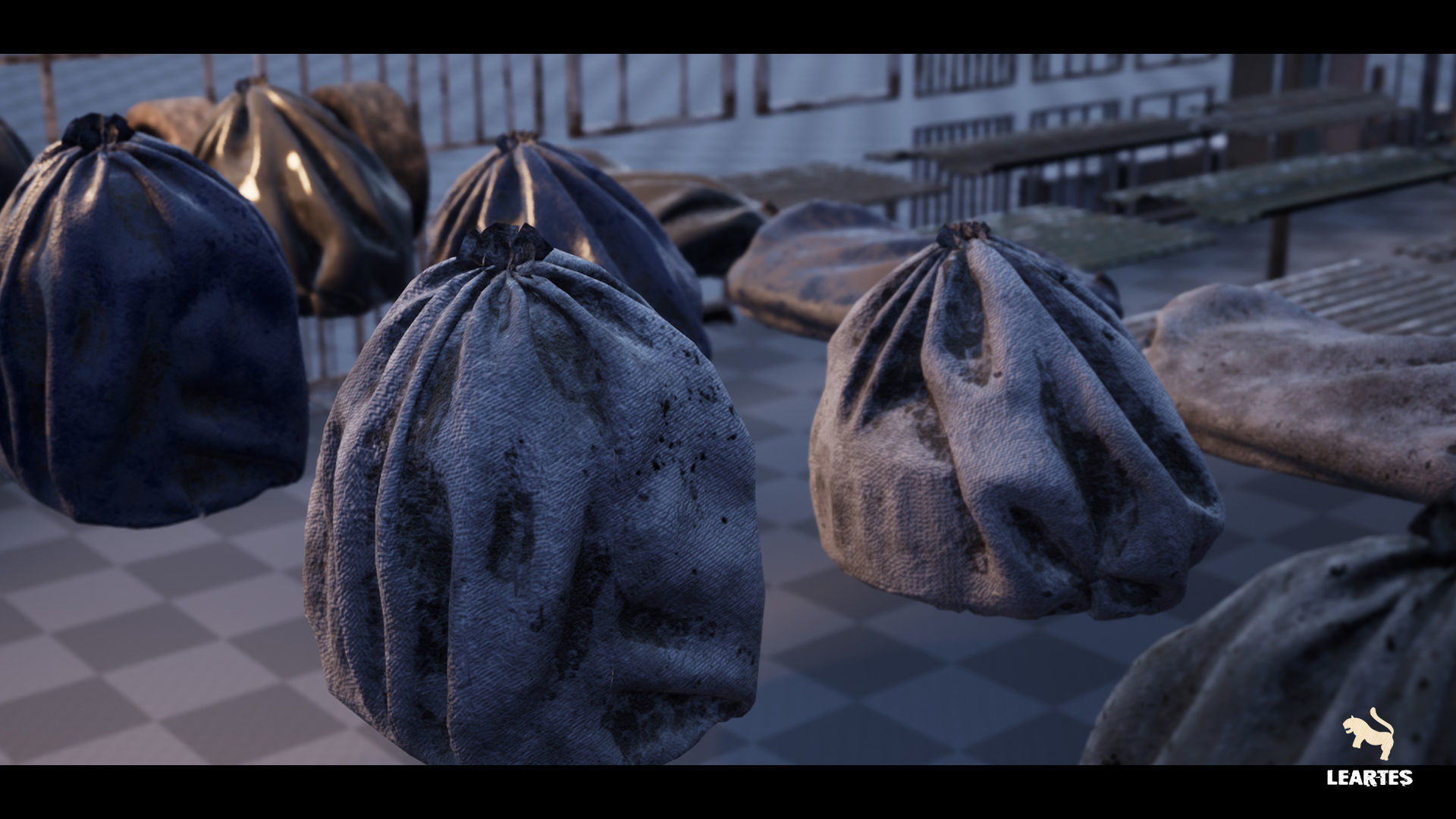 Future Slums Abandoned Post-Apocalyptic District Low-poly 3D model_10