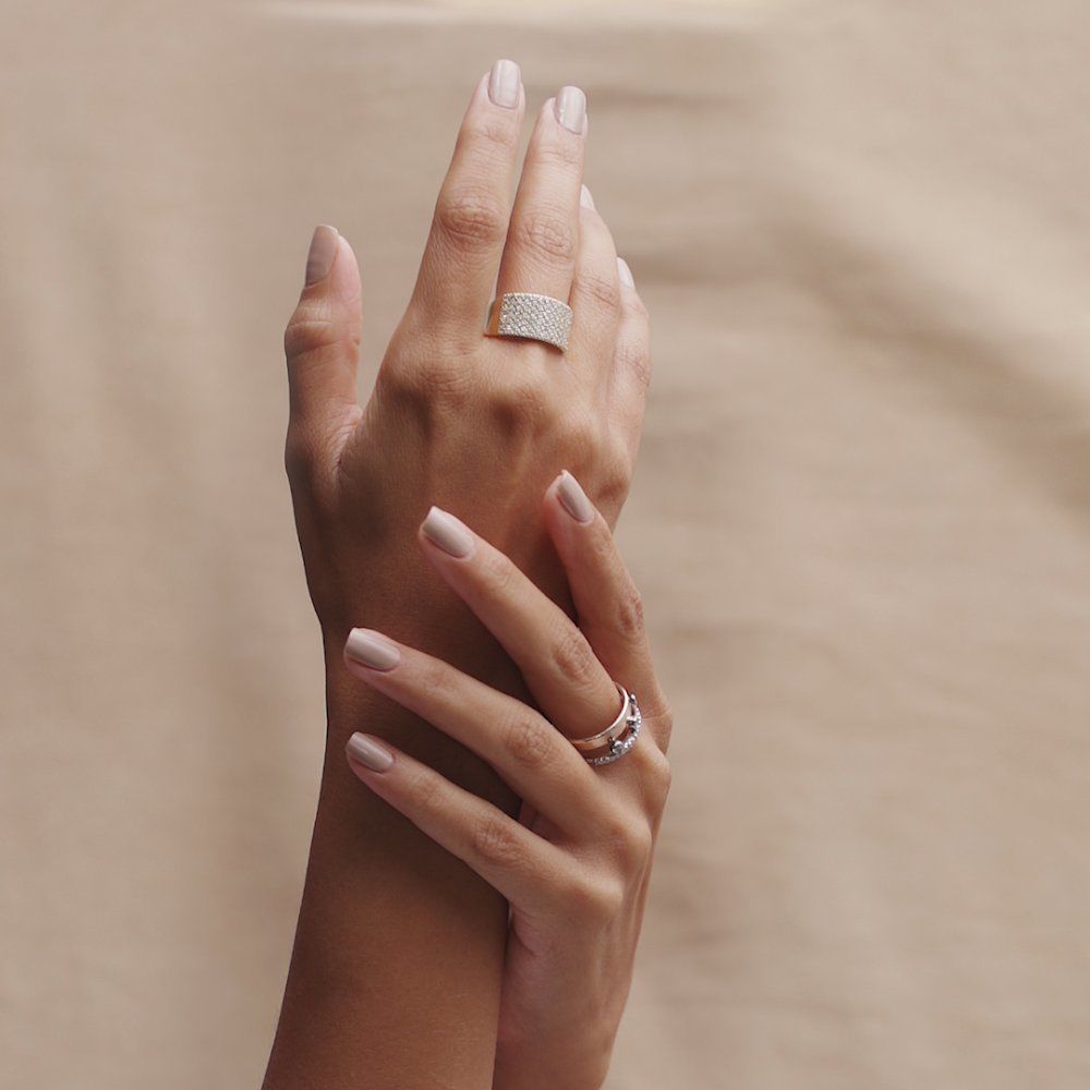 Diamond Stubborn Band 6 Rows 3D print model_2