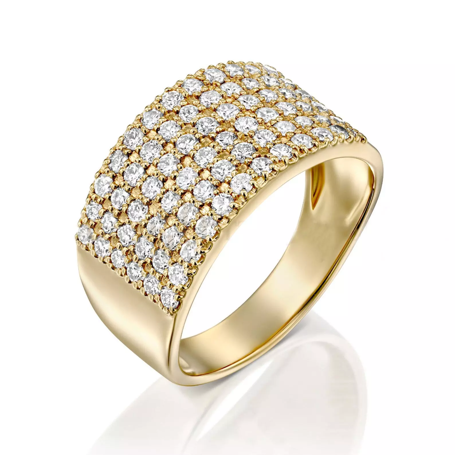 Diamond Stubborn Band 6 Rows 3D print model_0