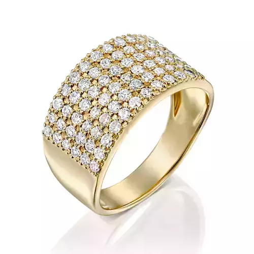 Diamond Stubborn Band 6 Rows