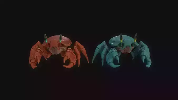 Stylized Crab Low-poly 3D model