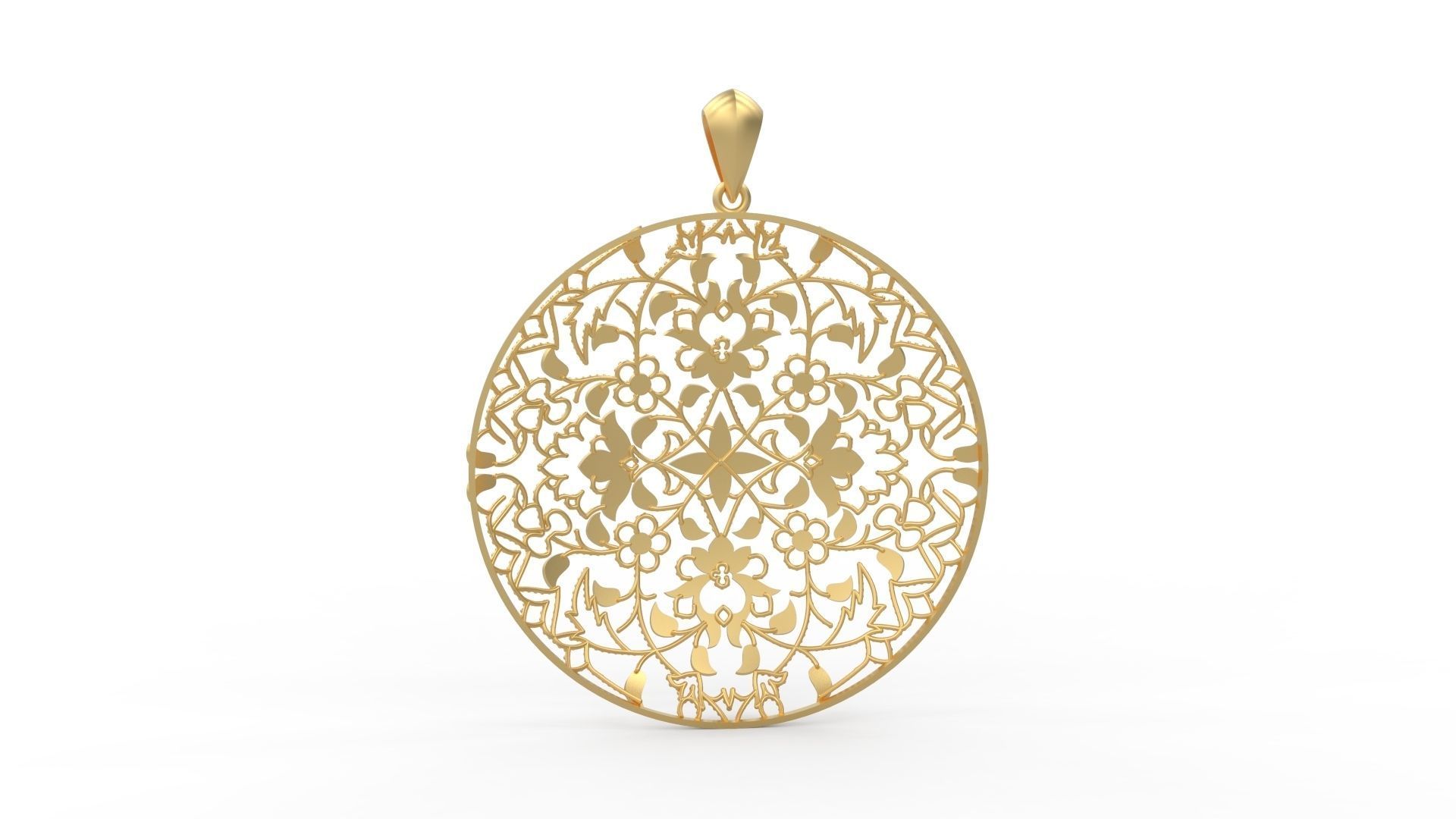 Ultra Vision Ottoman Turkey Islamic Seljuk Pattern Pendant 3D print model_6