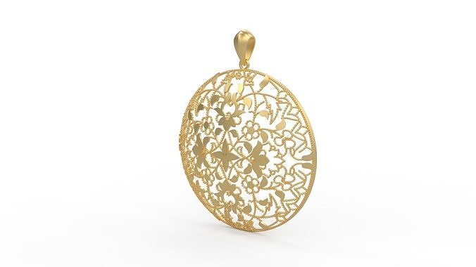 Ultra Vision Ottoman Turkey Islamic Seljuk Pattern Pendant 3D print model