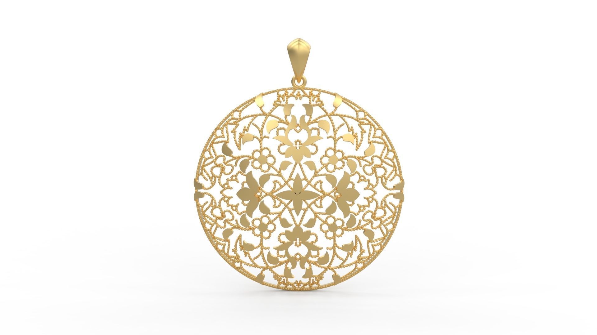 Ultra Vision Ottoman Turkey Islamic Seljuk Pattern Pendant 3D print model_3