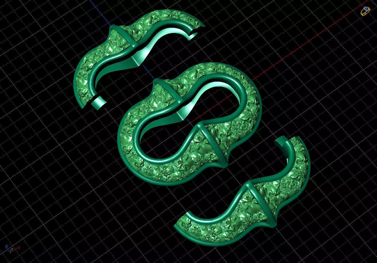 Motorbike Skull Head Chain Link Bracelet with Clasp 3D print model_15