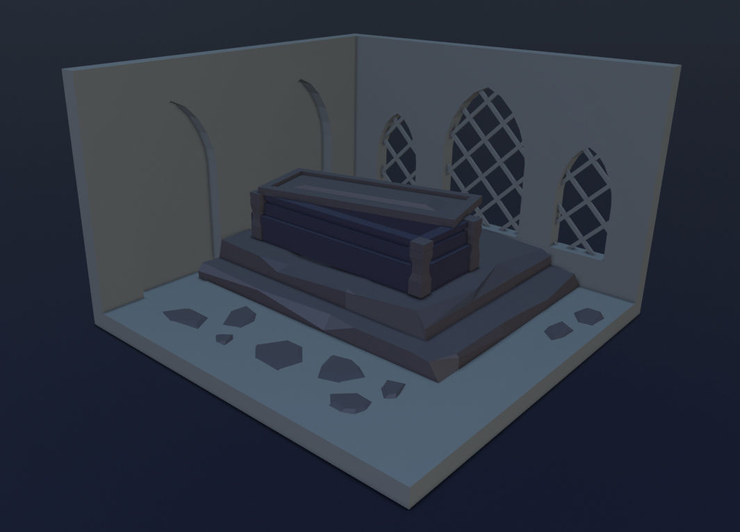 Crypt of Witcher Low-poly 3D model_4