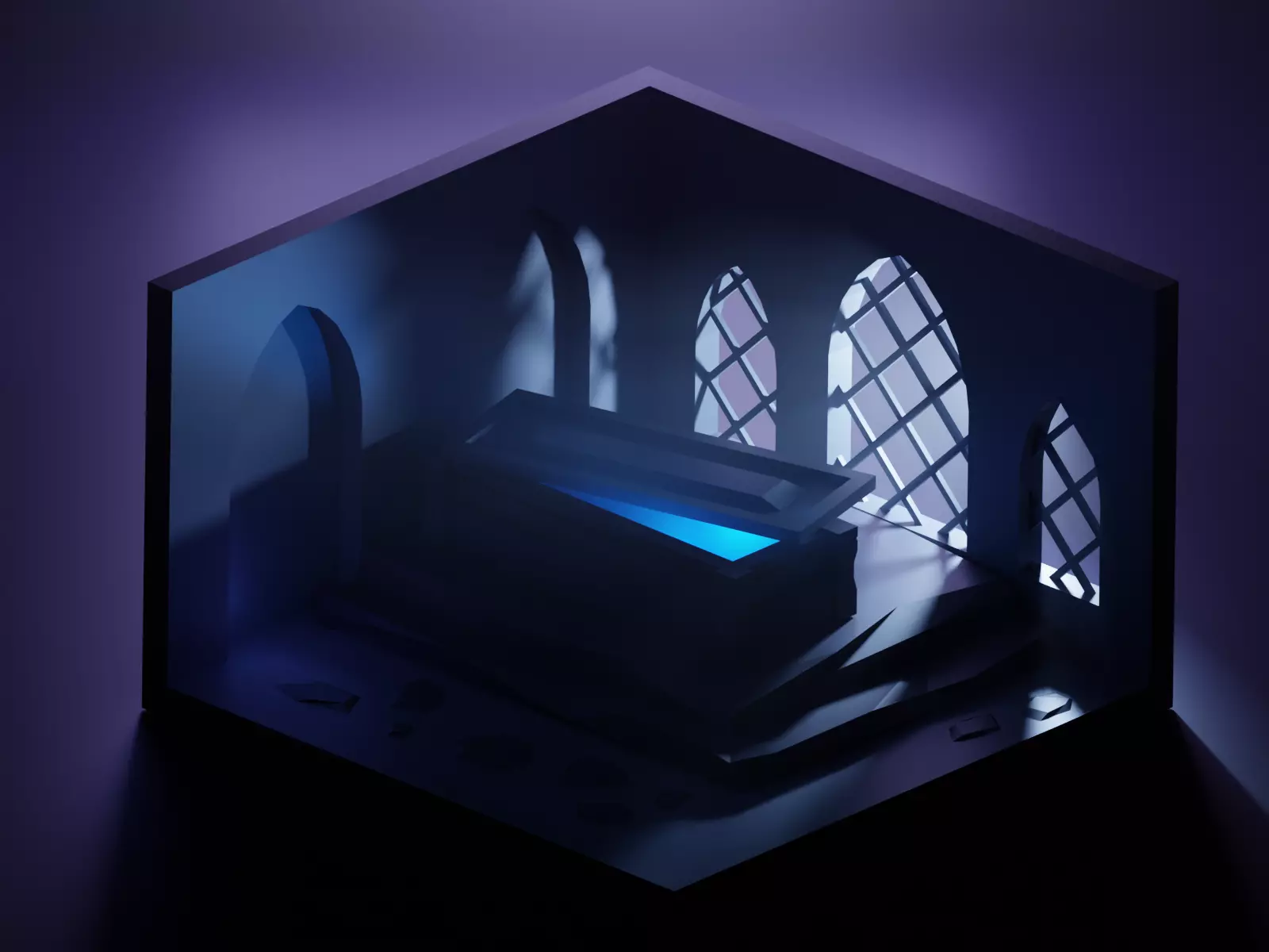 Crypt of Witcher Low-poly 3D model_0