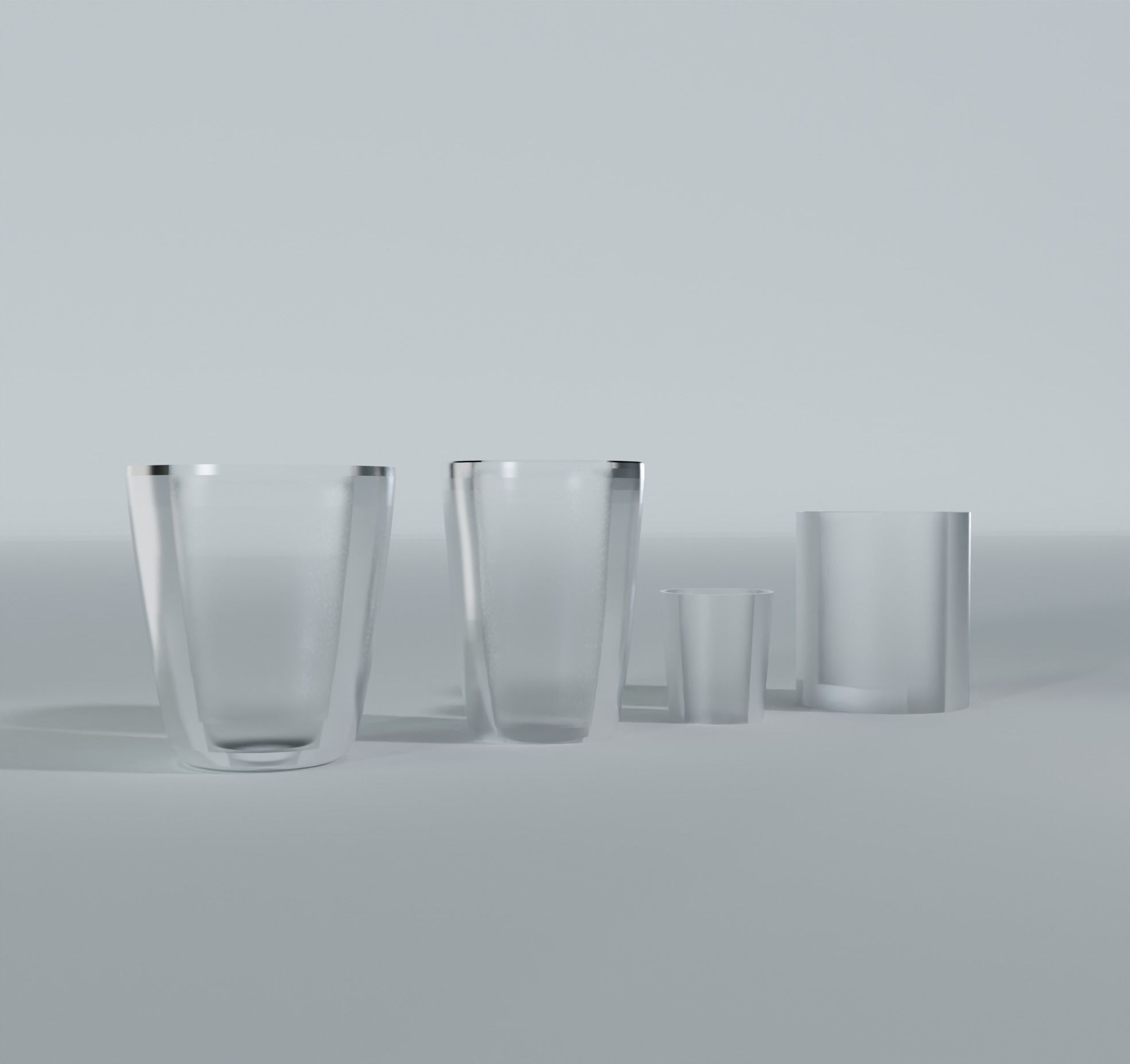 Glass Pack Low-poly 3D Models Low-poly 3D model_1