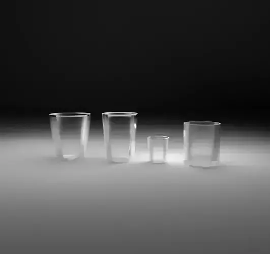 Glass Pack Low-poly 3D Models Low-poly 3D model