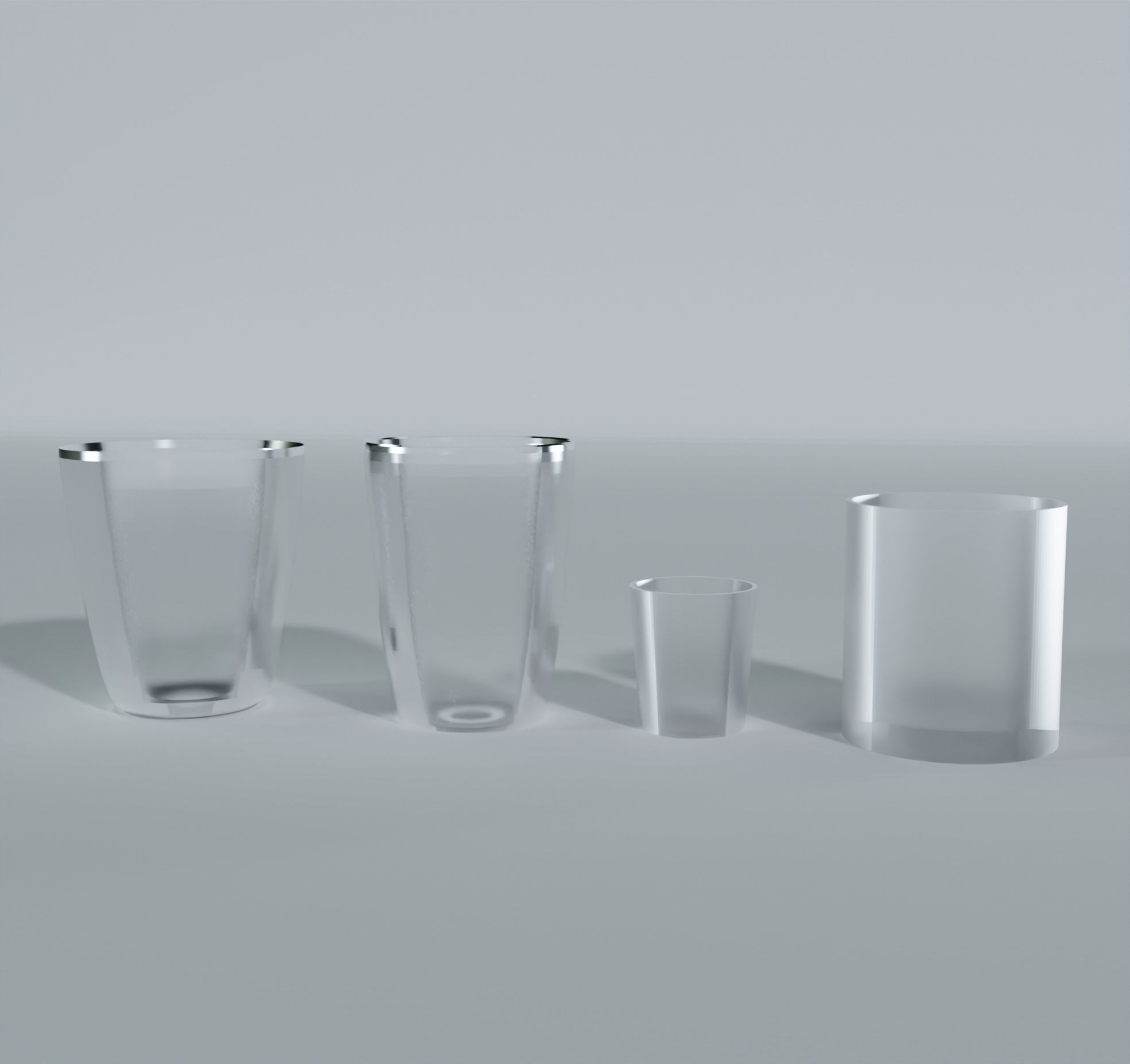 Glass Pack Low-poly 3D Models Low-poly 3D model_2