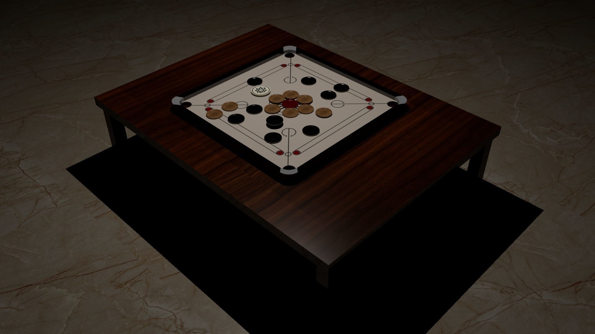 CARROM BOARD 3D model_1