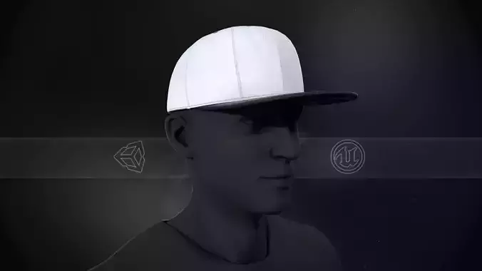 Black And White Snapback Cap 
