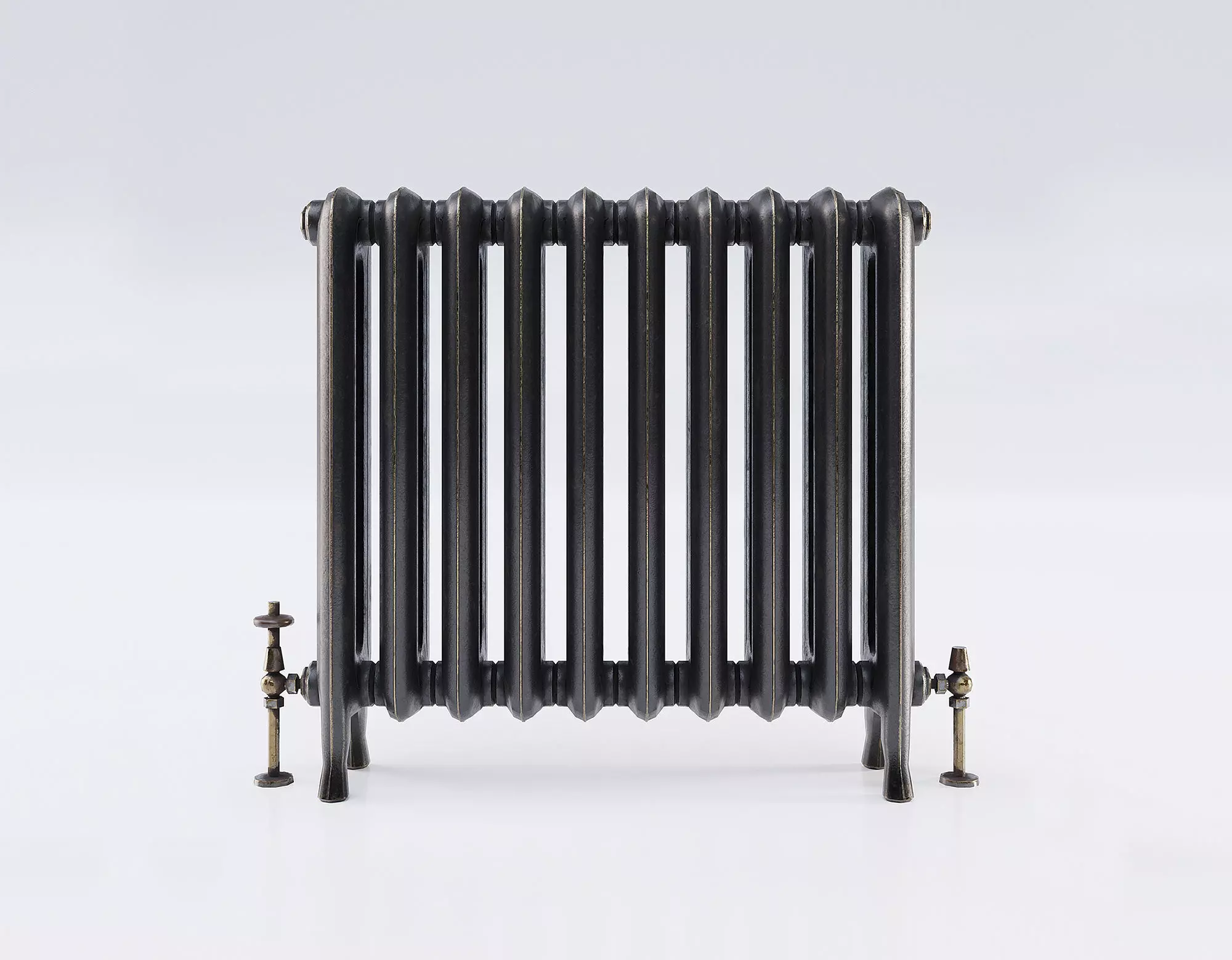 Cast iron radiator Low-poly 3D model