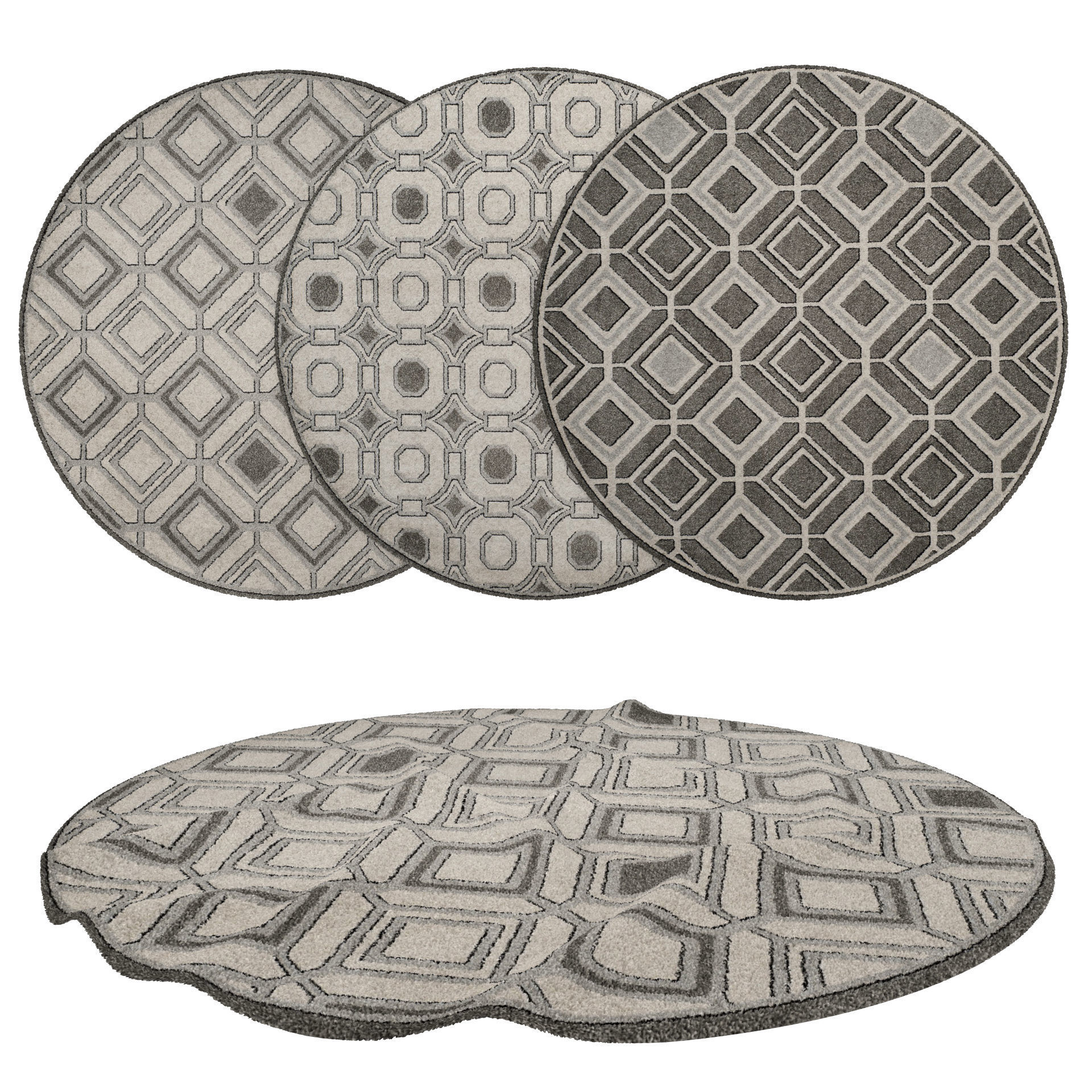 9 in 1 Rug Collection No 8 Low-poly 3D model_7
