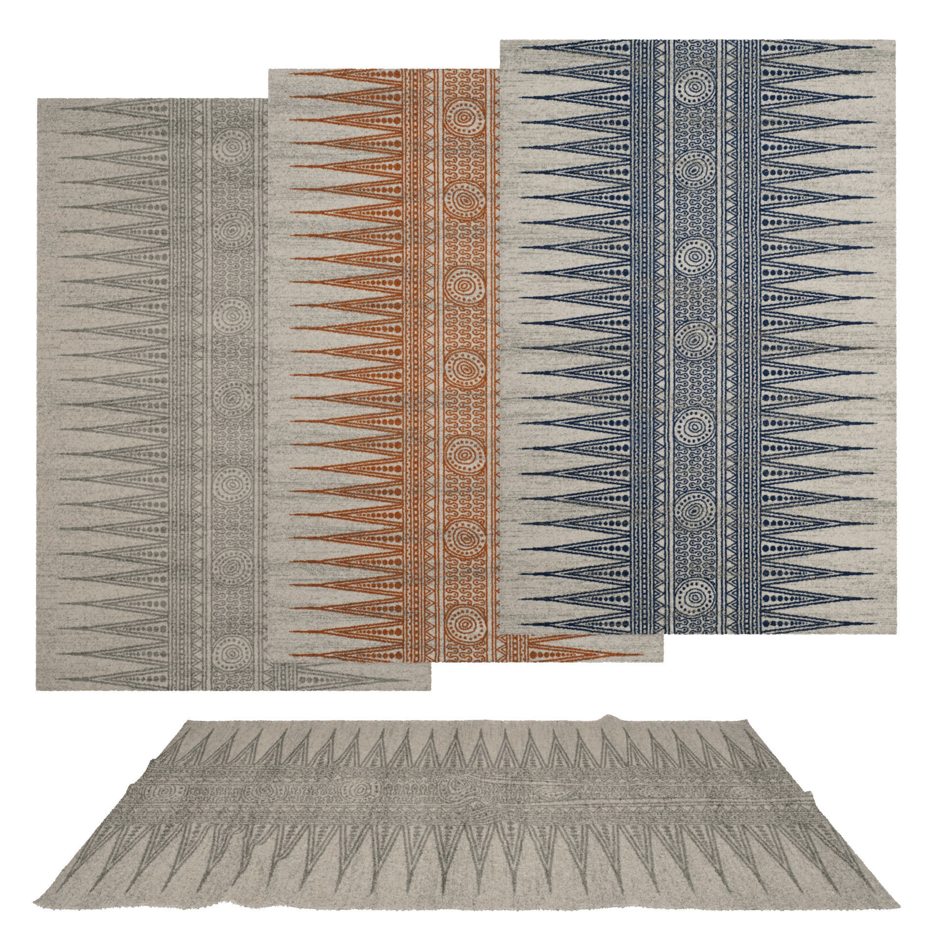 9 in 1 Rug Collection No 8 Low-poly 3D model_9