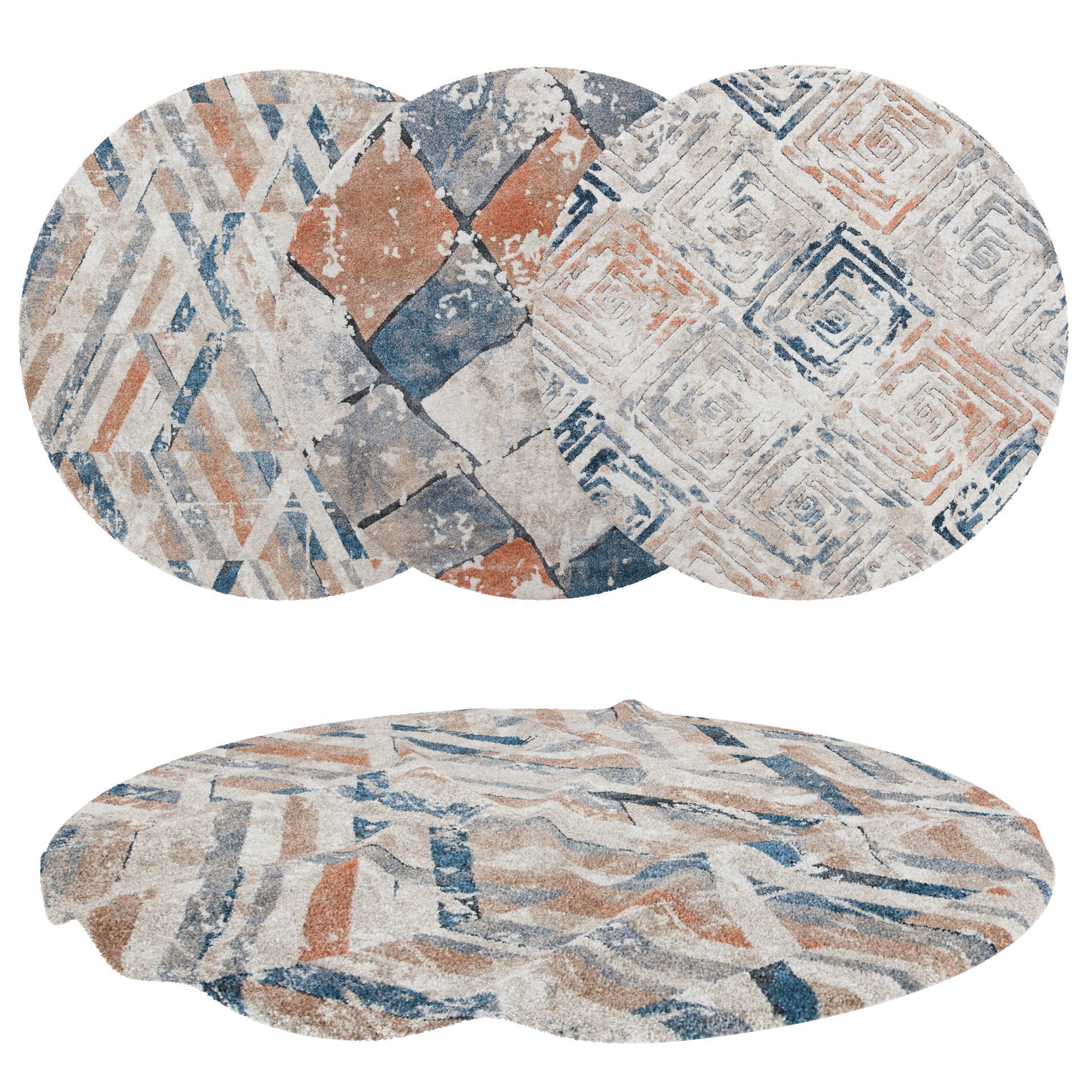 9 in 1 Rug Collection No 8 Low-poly 3D model_3