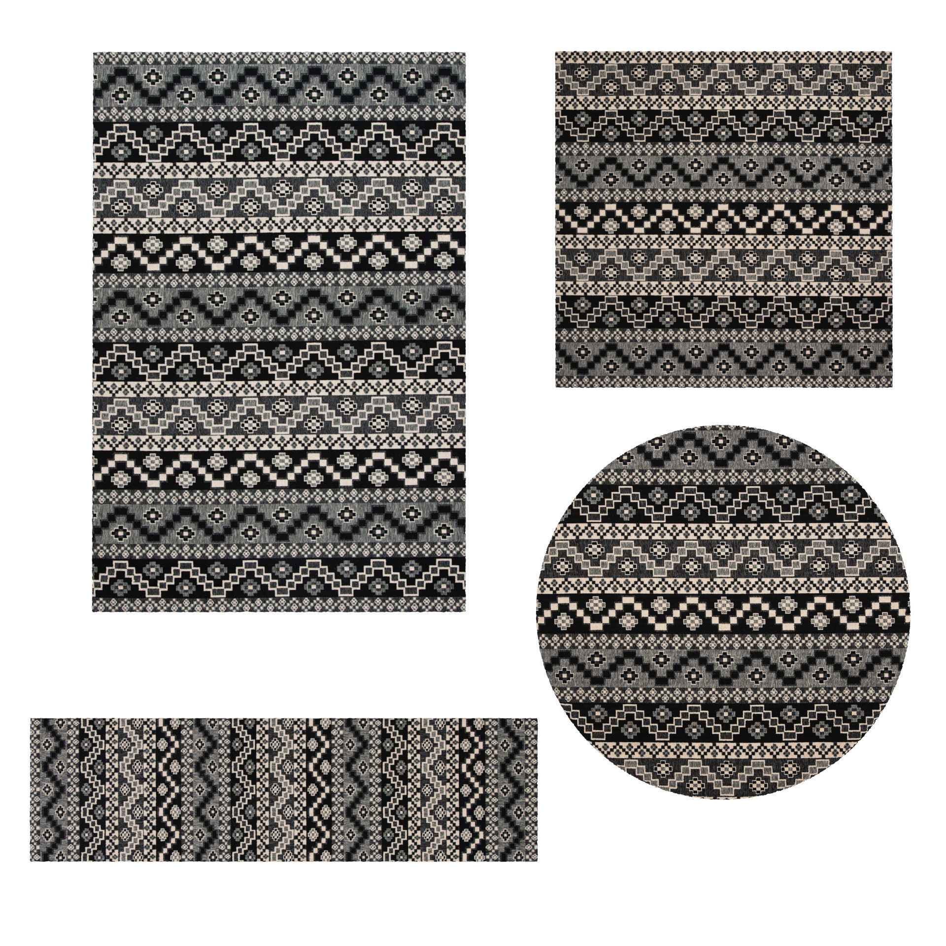 9 in 1 Rug Collection No 8 Low-poly 3D model_2