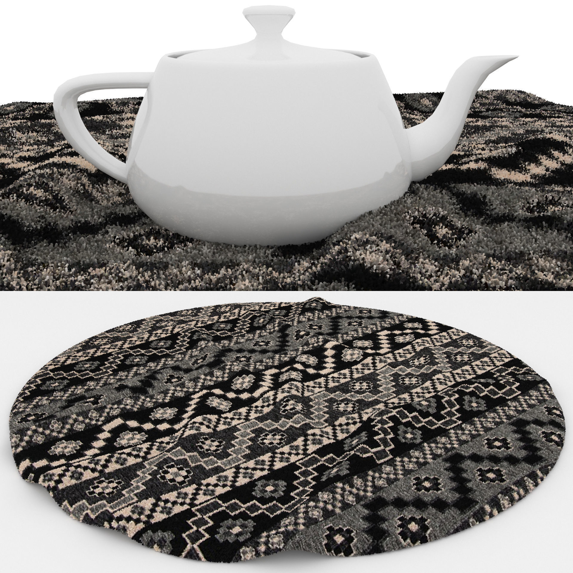 9 in 1 Rug Collection No 8 Low-poly 3D model_11