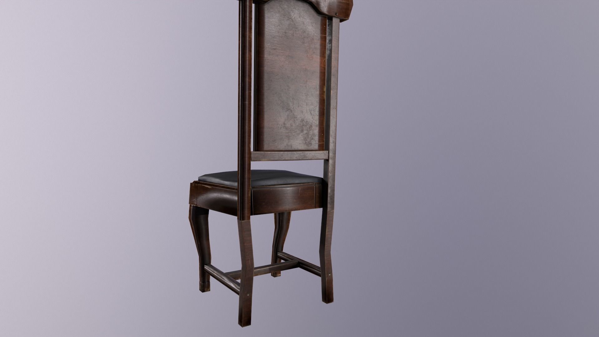 Chair and Table Low-poly 3D model_6