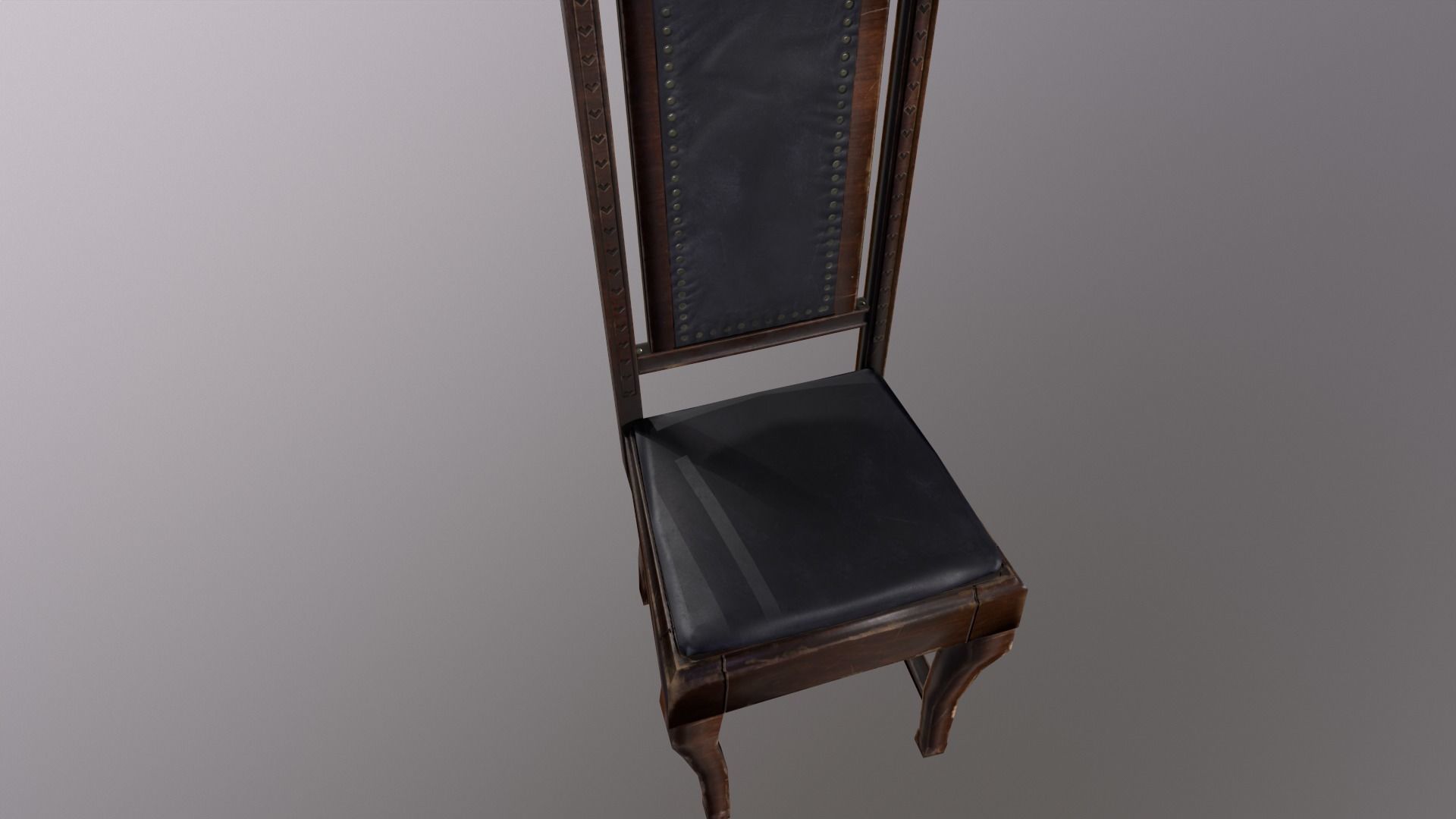 Chair and Table Low-poly 3D model_4