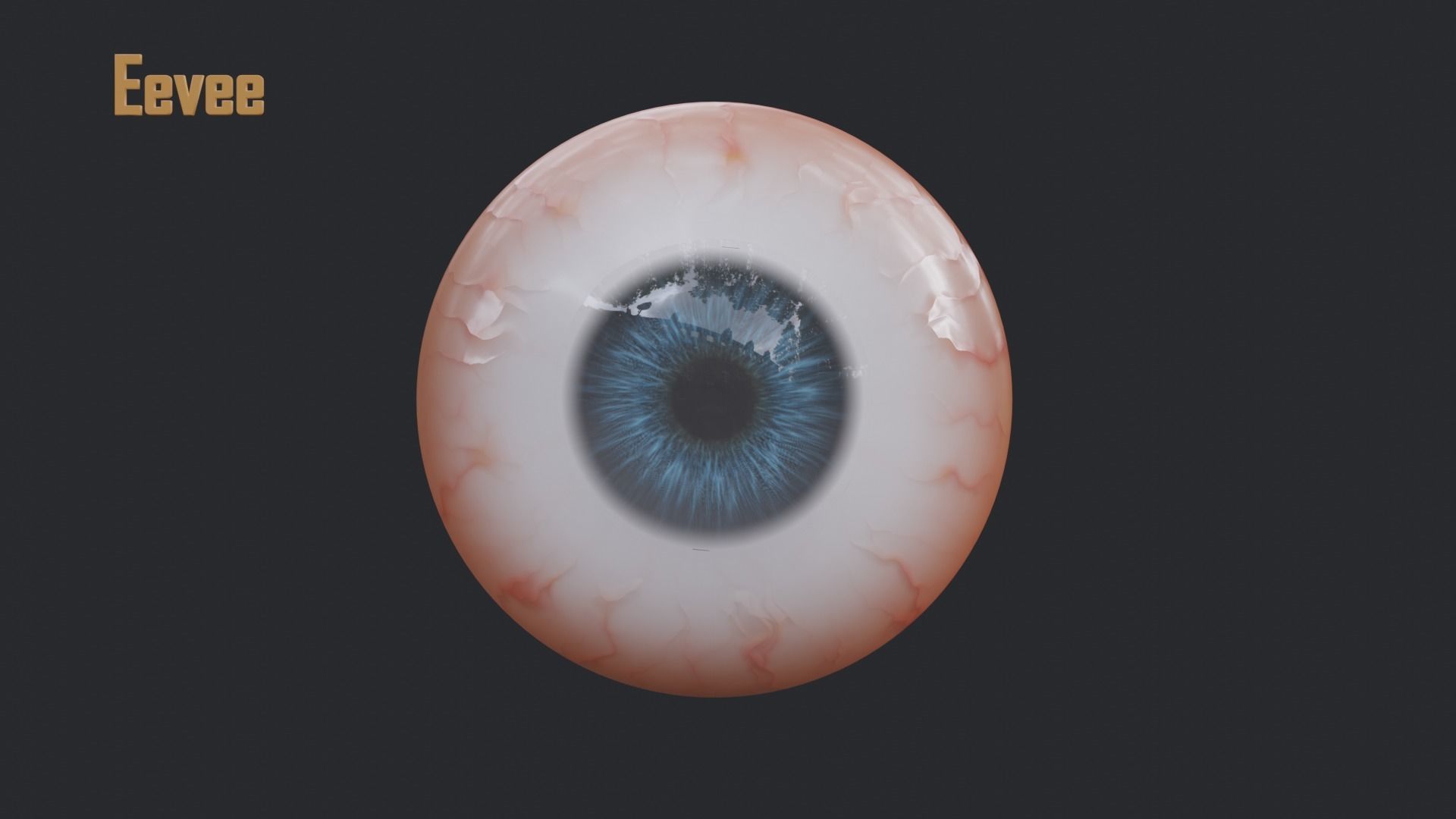 Semi-Realistic Eyes human eye Low-poly 3D model_6