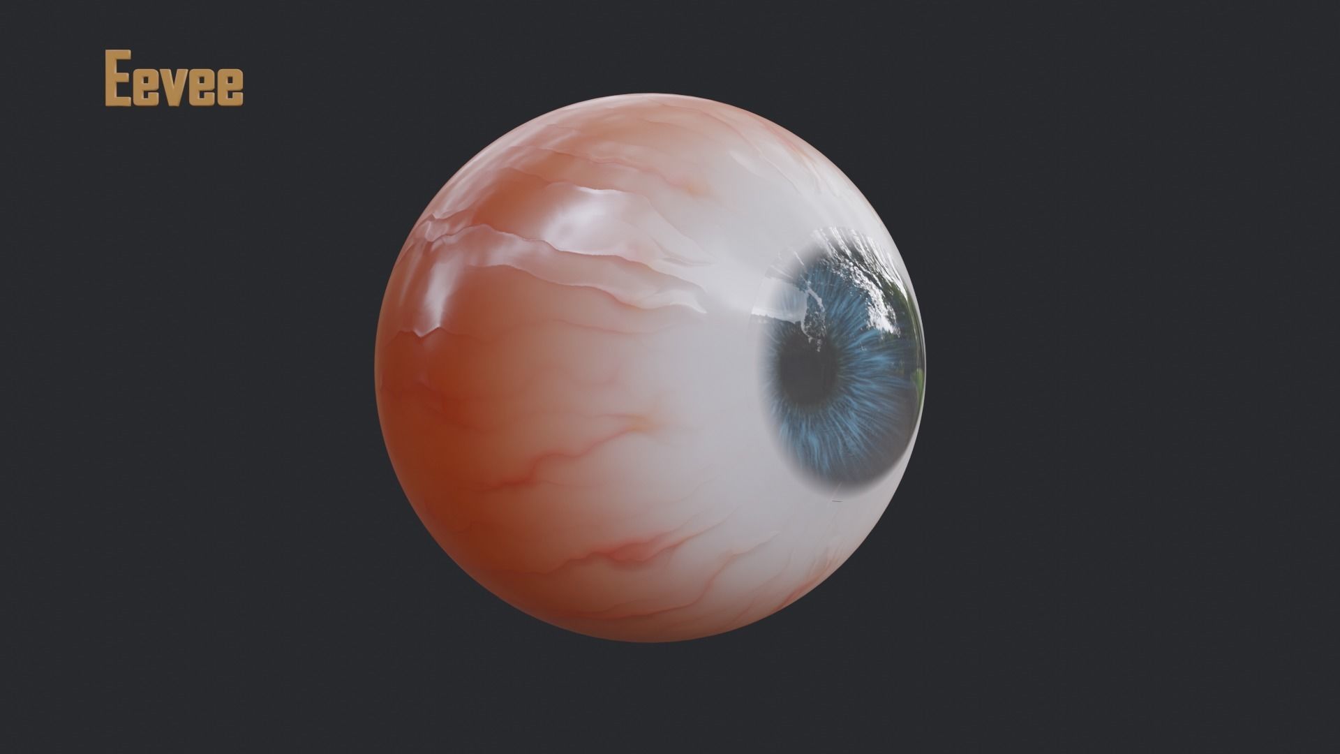 Semi-Realistic Eyes human eye Low-poly 3D model_7