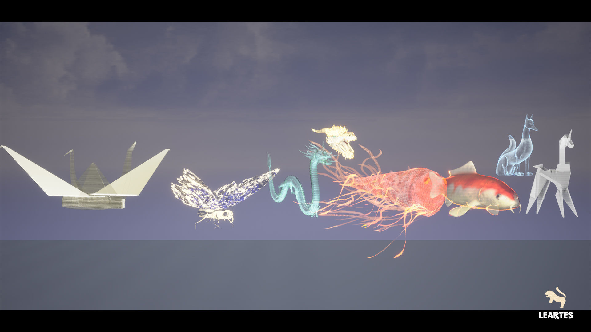 Cyberpunk Japanese Holograms  Neon Set - Set of 51 Holograms  Low-poly 3D model_6