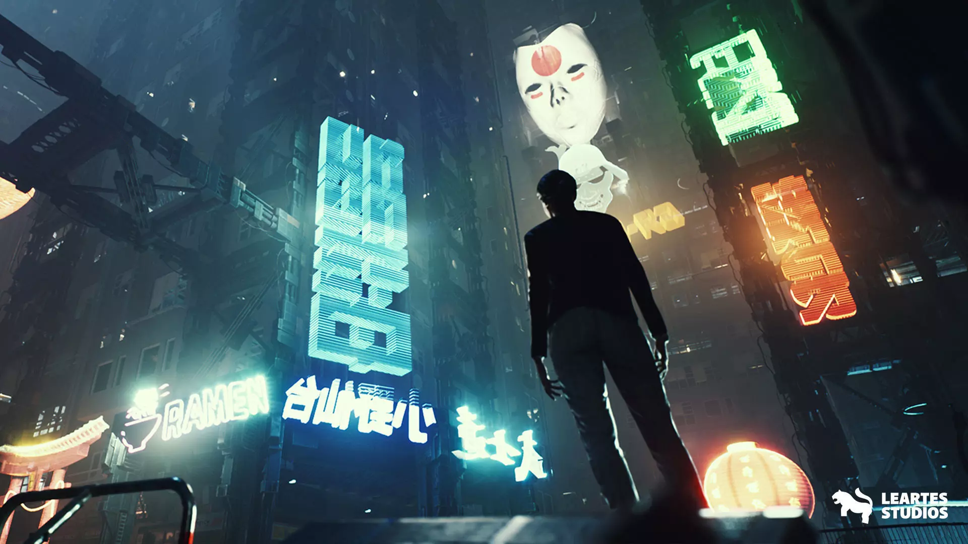 Cyberpunk Japanese Holograms  Neon Set - Set of 51 Holograms  Low-poly 3D model_0