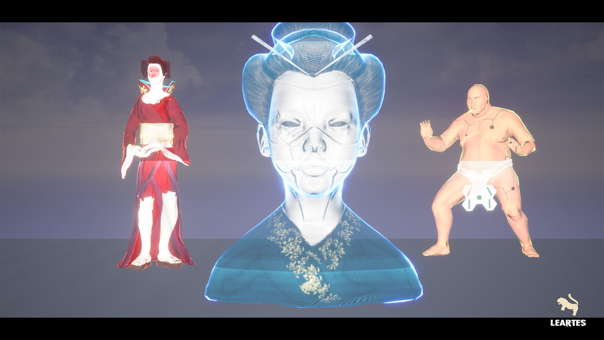 Cyberpunk Japanese Holograms  Neon Set - Set of 51 Holograms  Low-poly 3D model_8