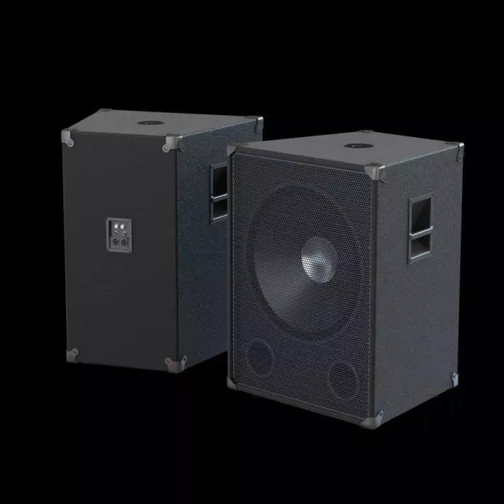 Black Speakers 3D model_0
