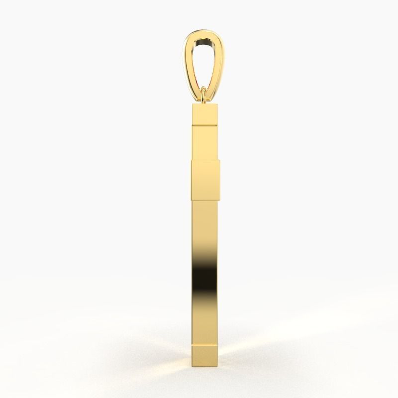 JESUS CROSS DIAMOND PENDANT 3D print model_4
