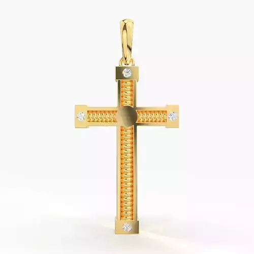 JESUS CROSS DIAMOND PENDANT