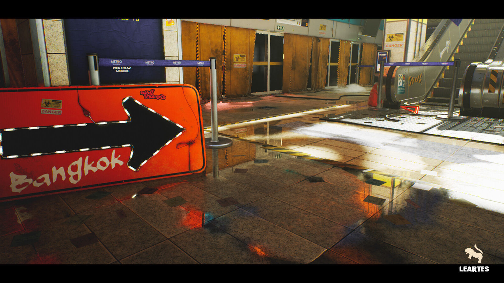 The Blue Metro 2029 Post Apocalyptic Metro Subway Environment Low-poly 3D model_4