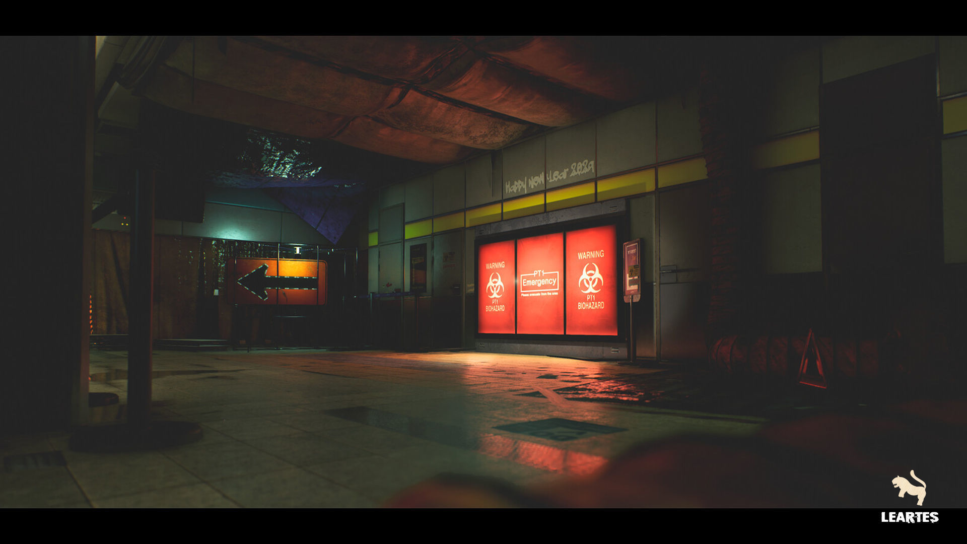 The Blue Metro 2029 Post Apocalyptic Metro Subway Environment Low-poly 3D model_8