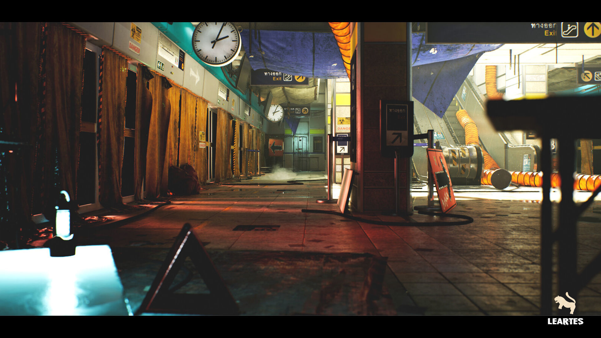 The Blue Metro 2029 Post Apocalyptic Metro Subway Environment Low-poly 3D model_11