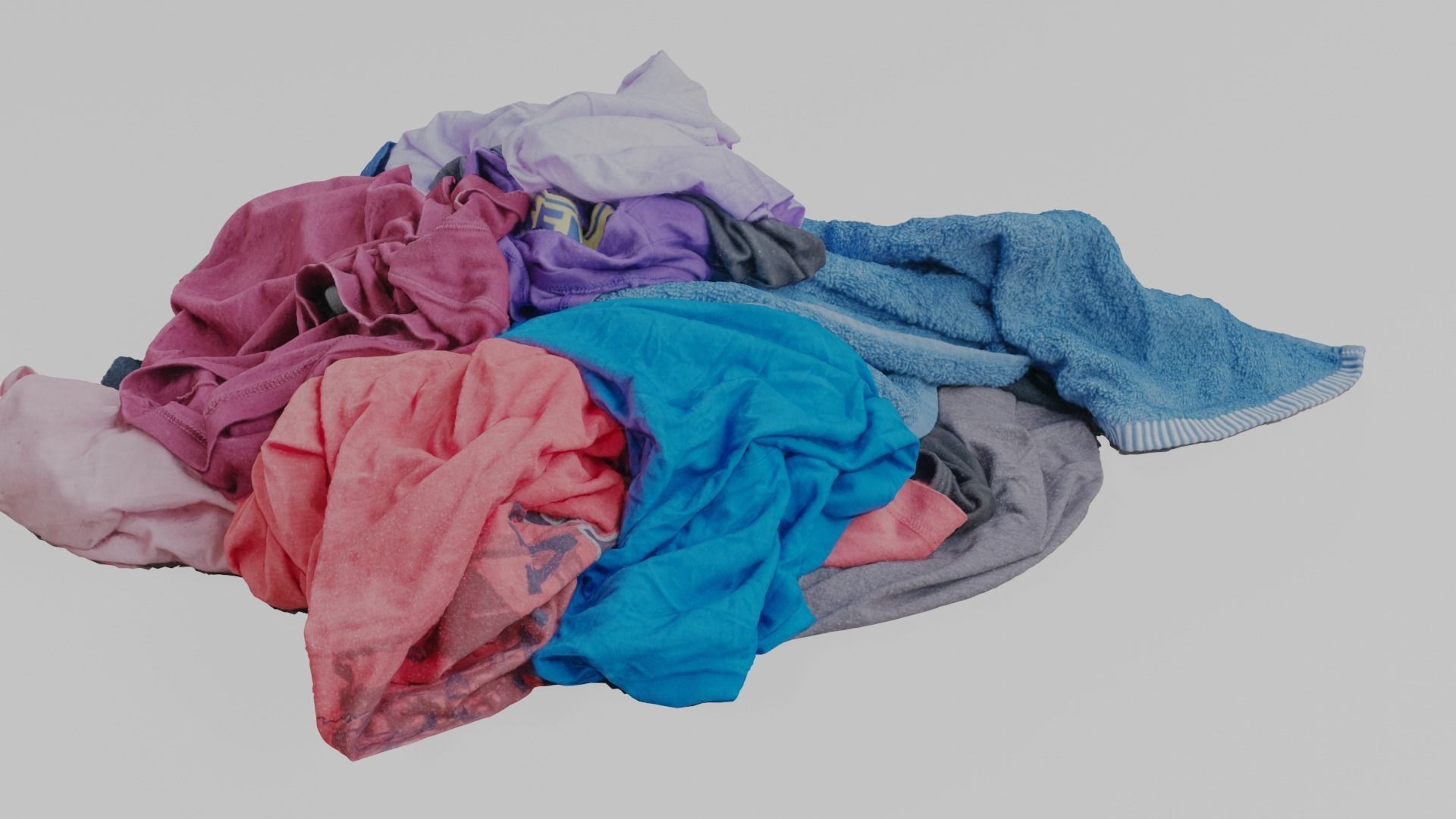 Pile of Clothes 3D Scanned Bright Colors Low-poly 3D model_9