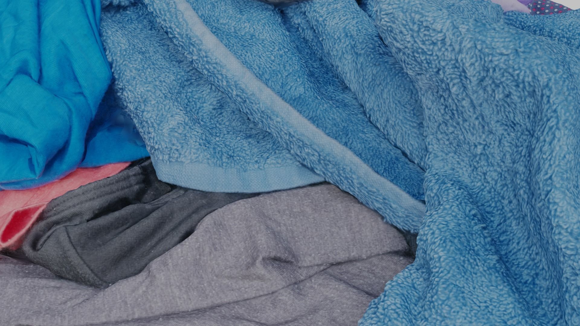 Pile of Clothes 3D Scanned Bright Colors Low-poly 3D model_4