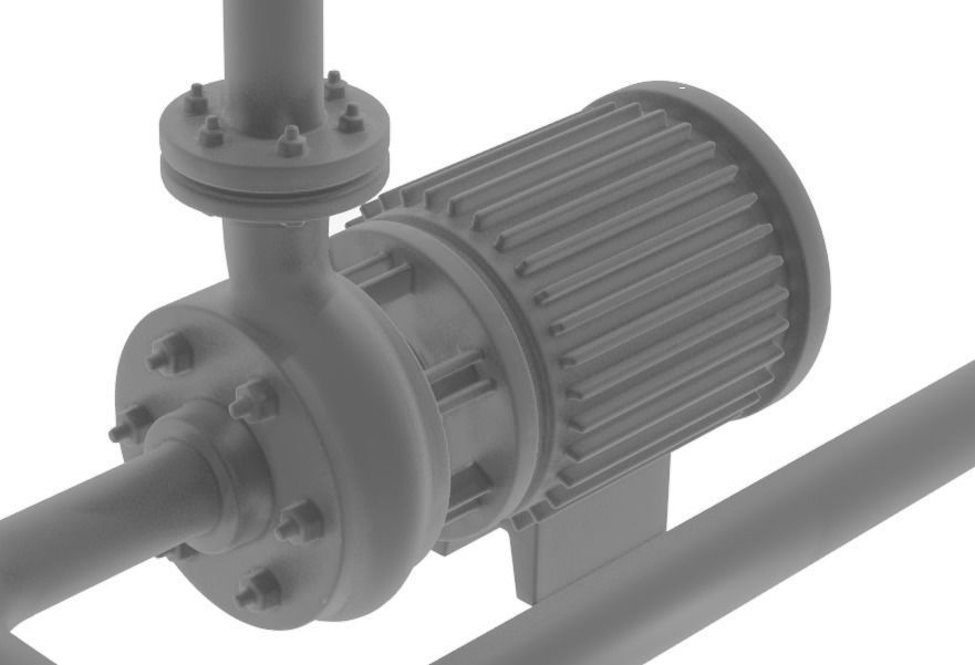 Borewell Pump Low-poly 3D model_2