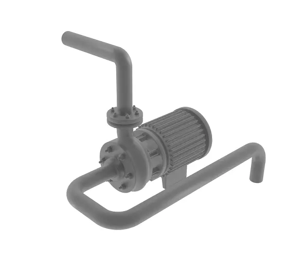 Borewell Pump Low-poly 3D model_0