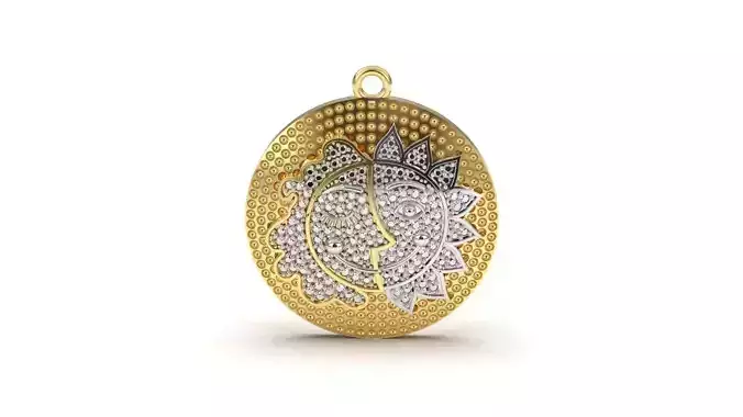 SUN MOON DIAMOND PENDANT