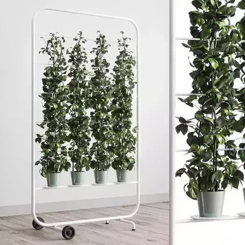 Indoor outdoor plant plant stand ivy shelf metal vase 3D model