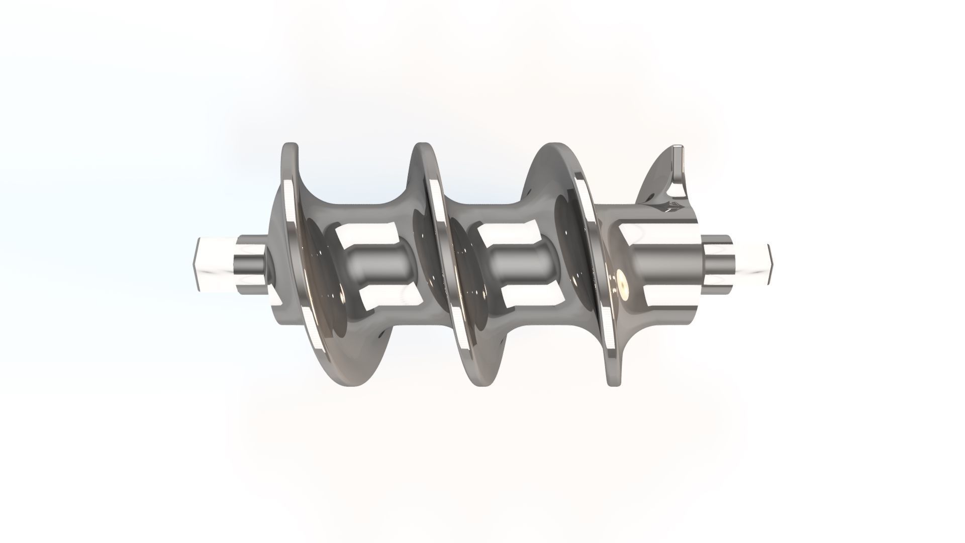 Helical machine part Low-poly 3D model_3