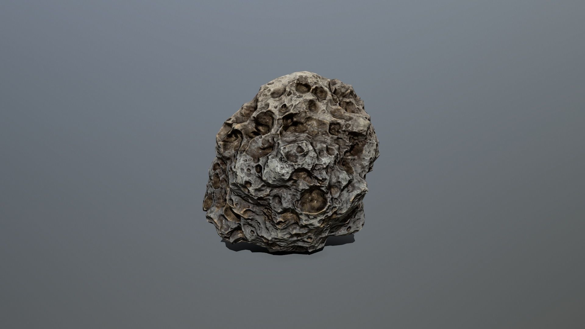 Asteroid Set rock Low-poly 3D model_12